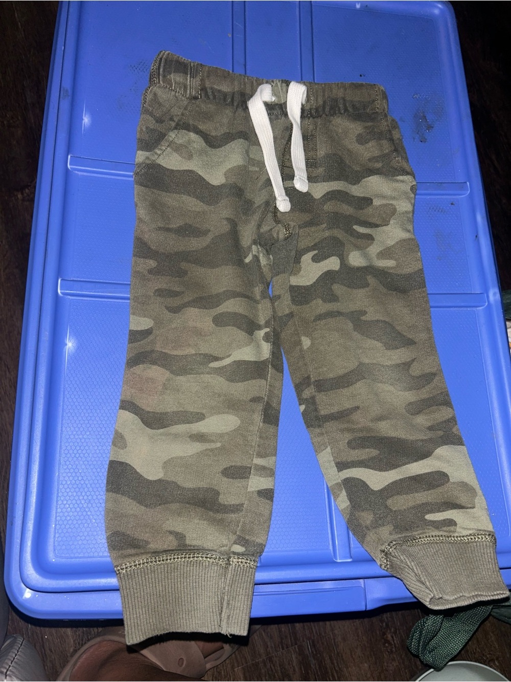🌼2 for $5🌼 Carter's Green Camo Jogger Pants with White Drawstring